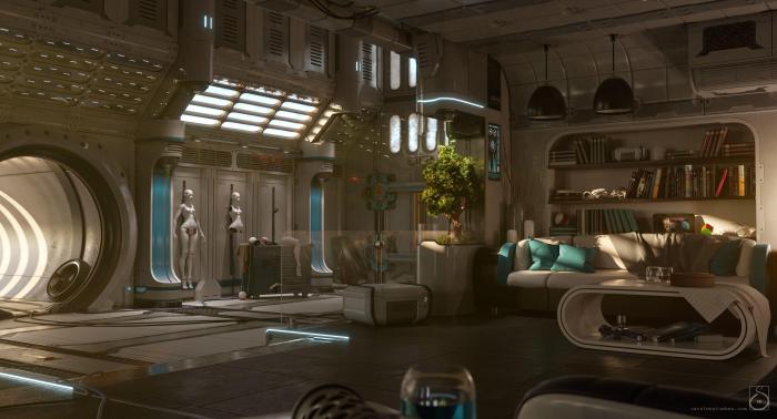 How to decorate room as inside of spaceship