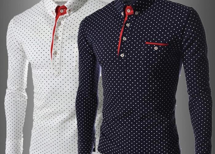 Mens Red and White Polka Dot Dress Shirt A Political Critique