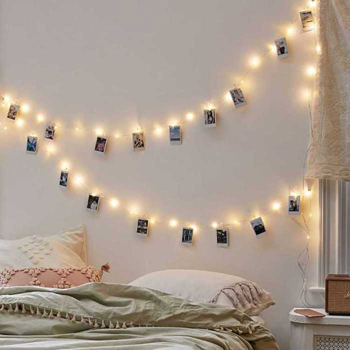 How to decorate room with fairy lights