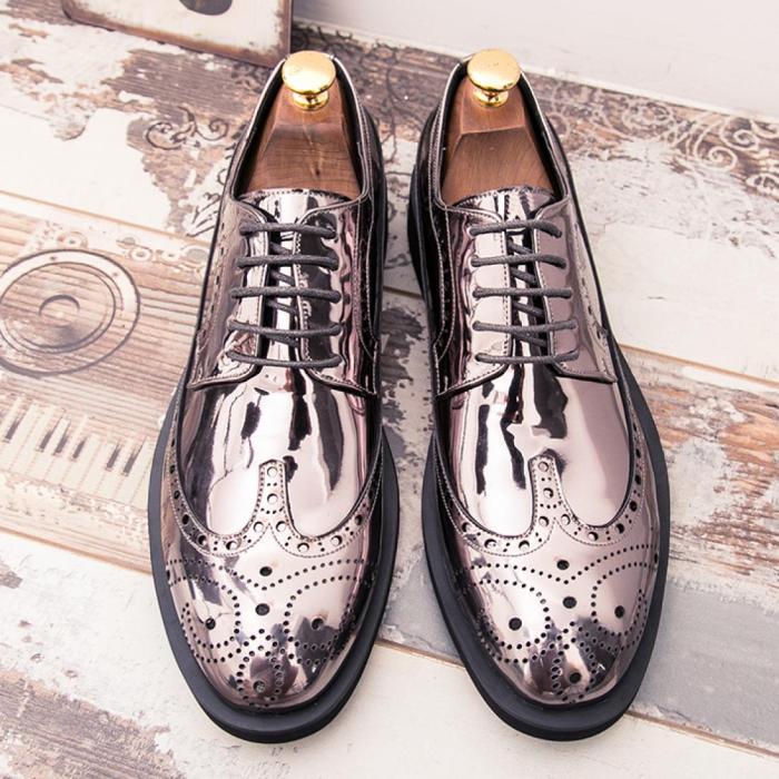 Silver mens dress shoes