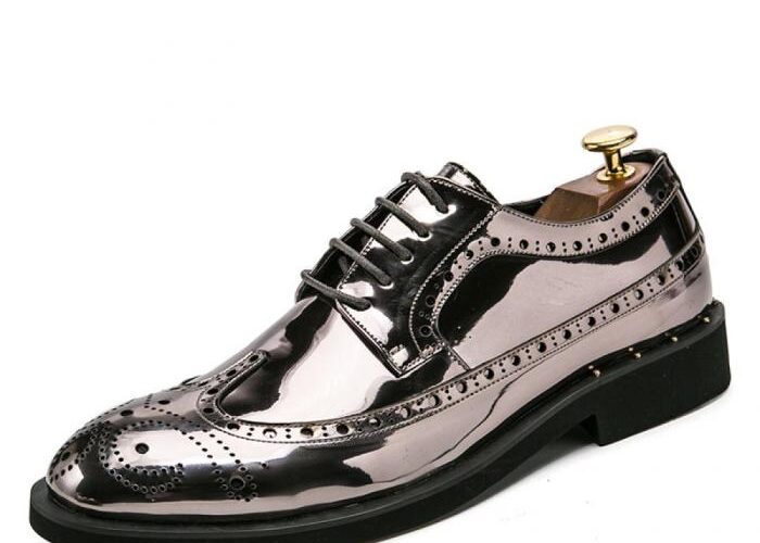 Silver Mens Dress Shoes Elevate Your Style with a Touch of Sophistication